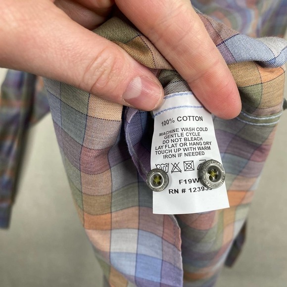 Men's Hammer Made Pastel Colored Tailored Long Sleeve Button Down Shirt-44/17.5 - Picture 5 of 6